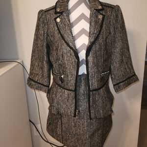 White House Black Market Matching Tweed Set